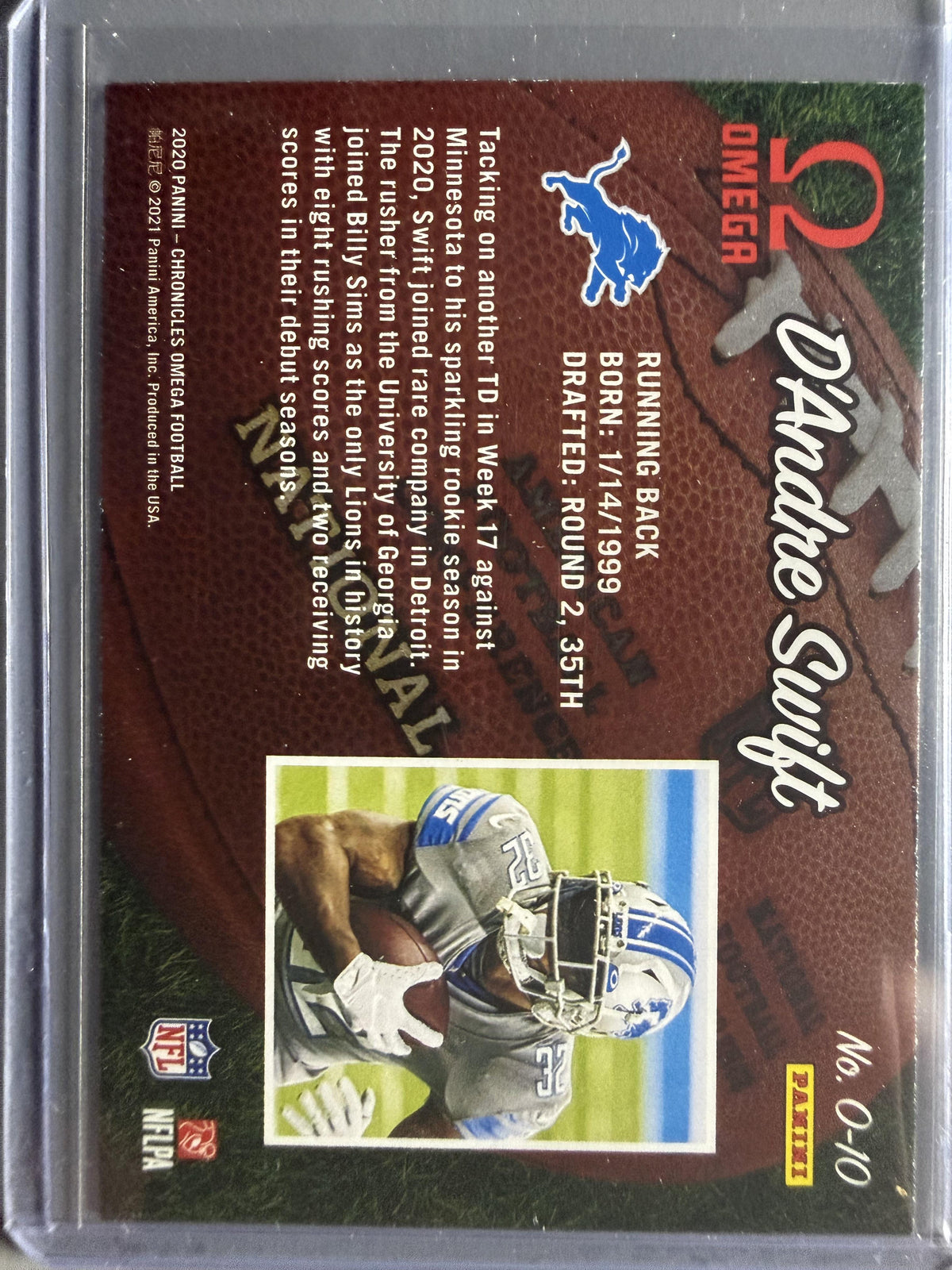 2020 Panini Chronicles #O-10 D'Andre Swift Omega