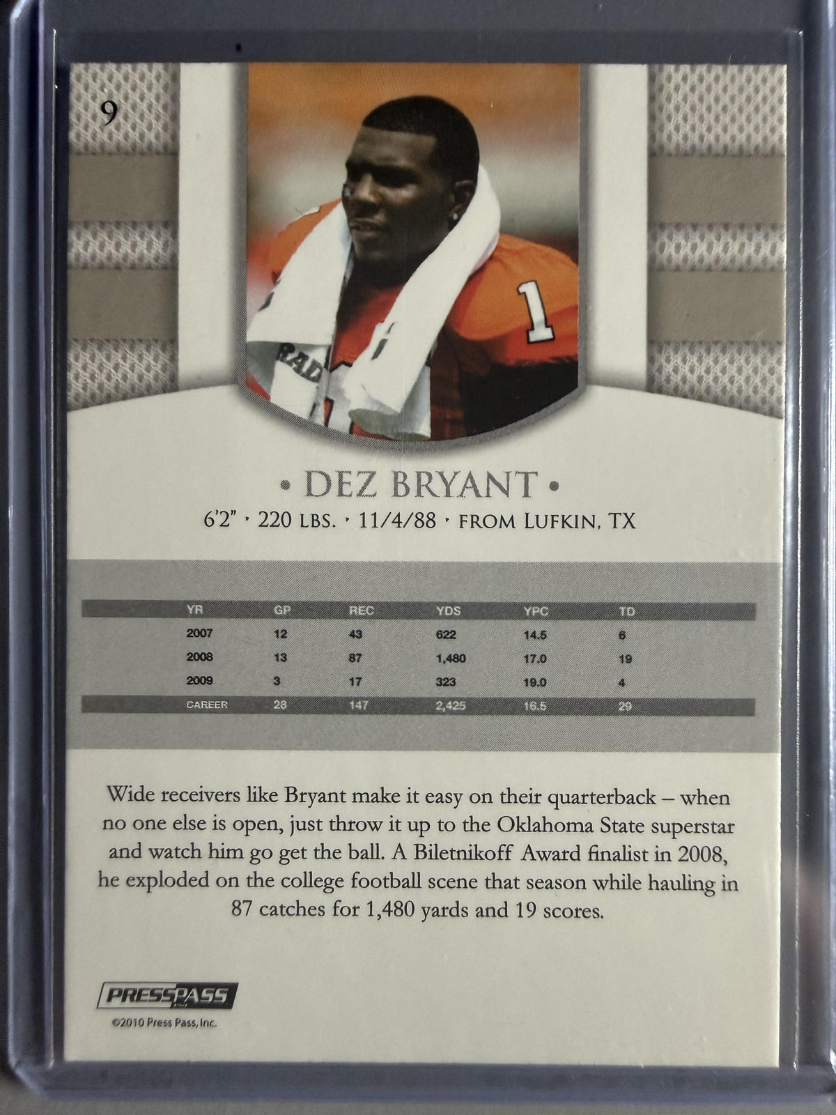 2010 Press Pass PE #9 Dez Bryant