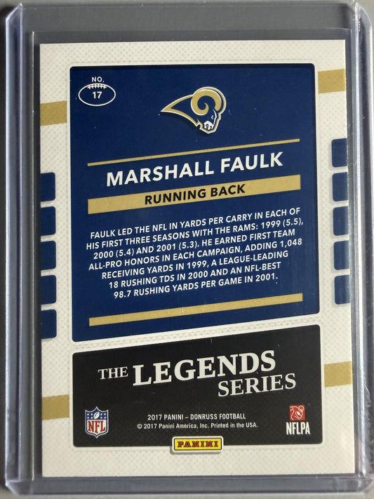2017 Donruss #17 Marshall Faulk The Legends Series