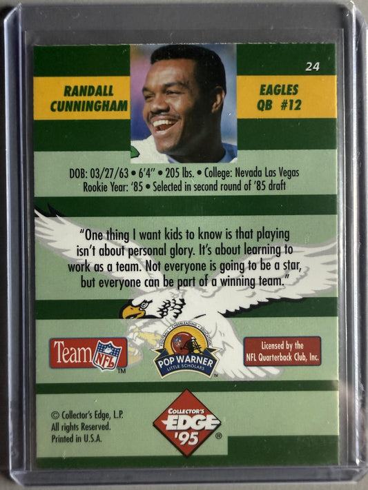 1995 Collector's Edge Instant Replay #24 Randall Cunningham Prisms