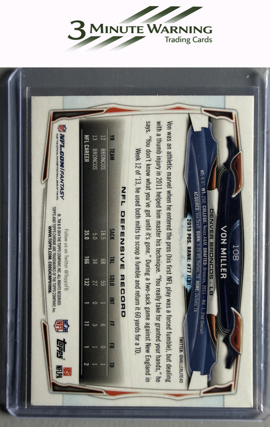 2014 Topps Chrome #108 Von Miller Purple Refractor