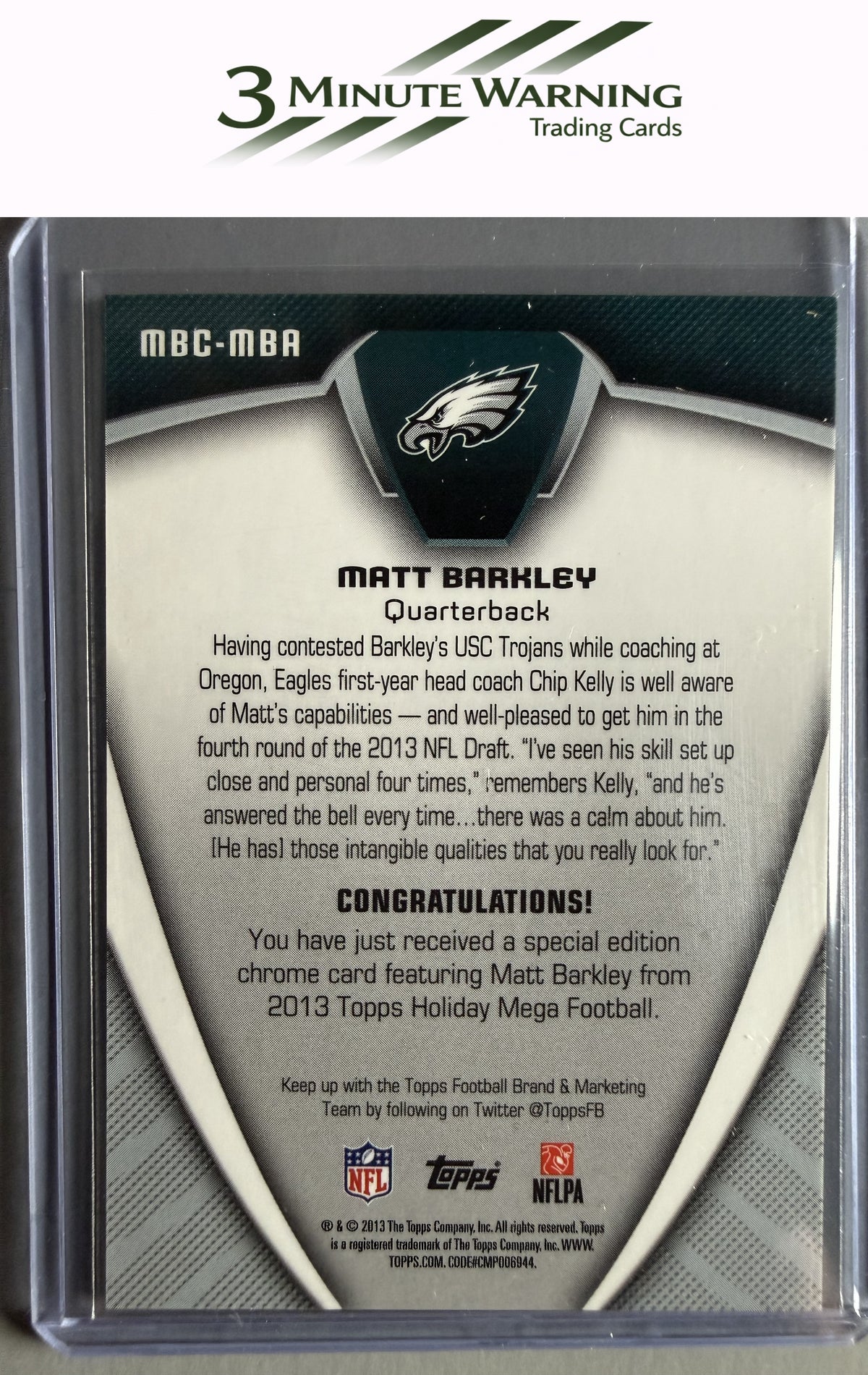 2013 Topps #MBC-MBA Matt Barkley Holiday Mega