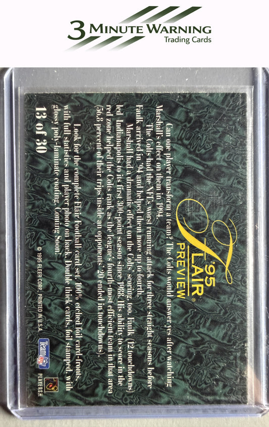1995 Fleer #13 Marshall Faulk Flair Preview