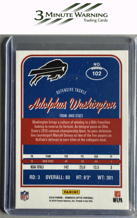 2016 Donruss Optic #102 Adolphus Washington Holo