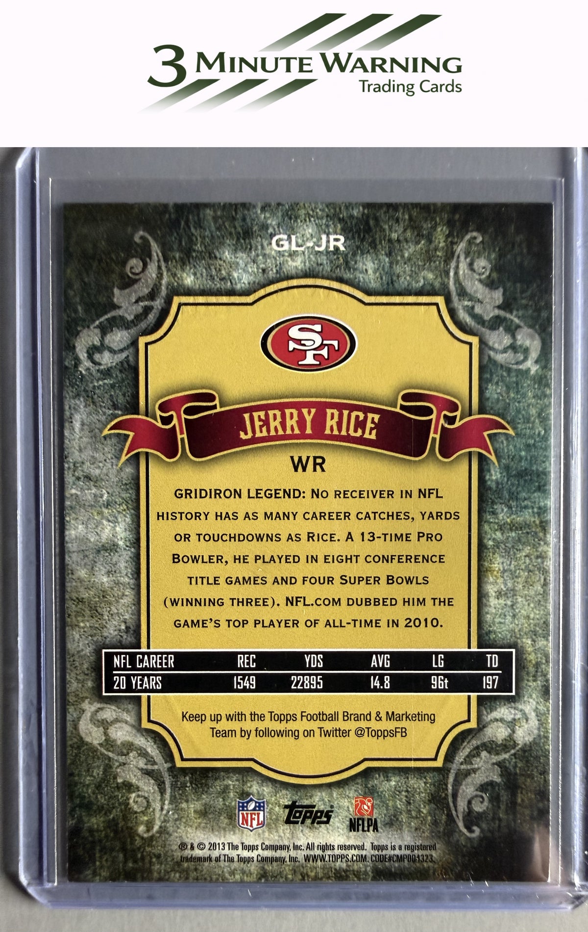 2013 Topps #GL-JR Jerry Rice Gridiron Legends