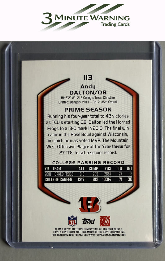 2011 Topps Prime #113 Andy Dalton Retail