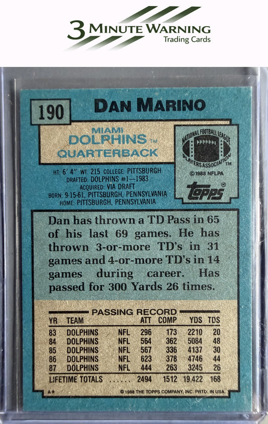 1988 Topps #190 Dan Marino
