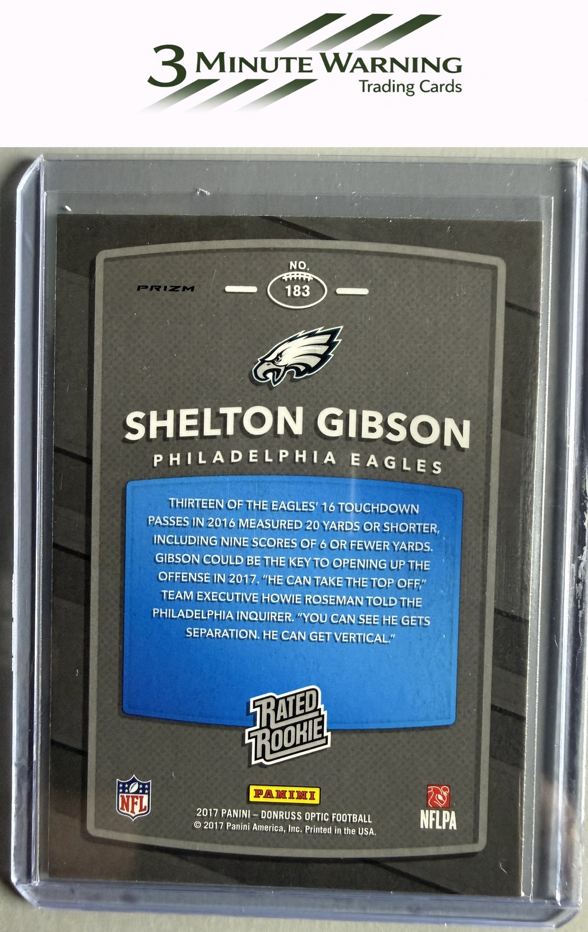 2017 Donruss Optic #183 Shelton Gibson Holo