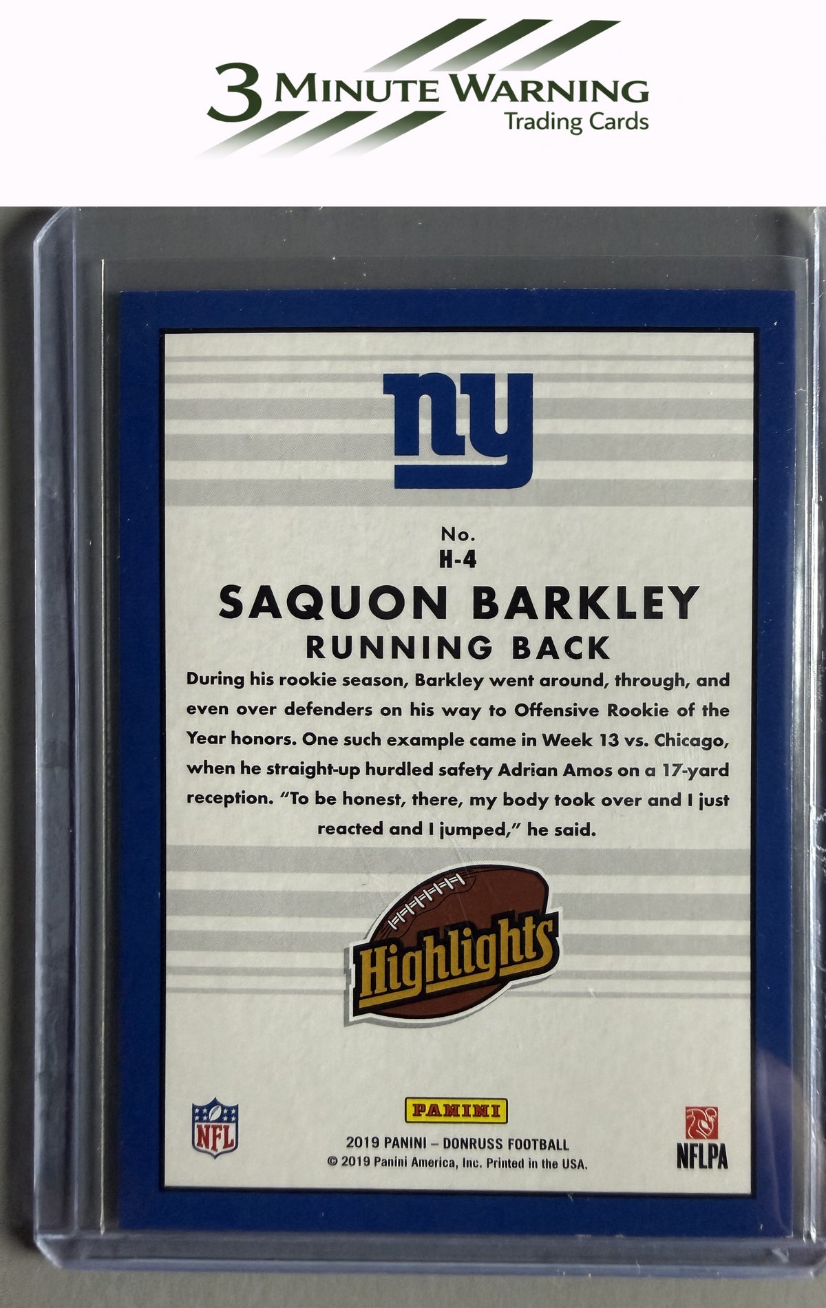 2019 Donruss #H-4 Saquon Barkley Highlights