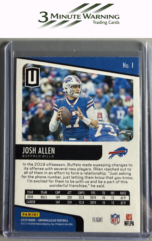 2019 Panini Unparalleled #1 Josh Allen Flight