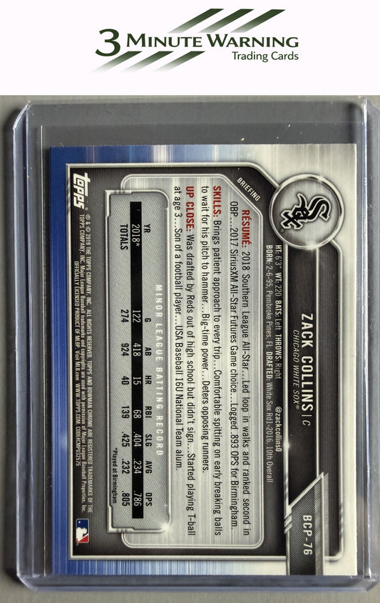 2019 Bowman #BCP-76 Zack Collins Chrome Prospects