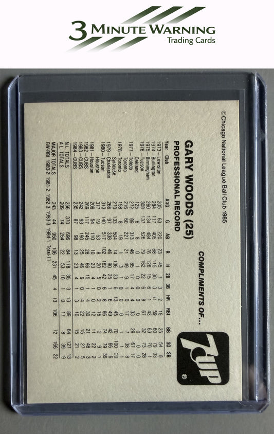 1985 7-Up Chicago Cubs SGA #NNO Gary Woods