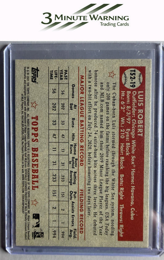 2021 Topps #T52-19 Luis Robert 1952 Topps Redux