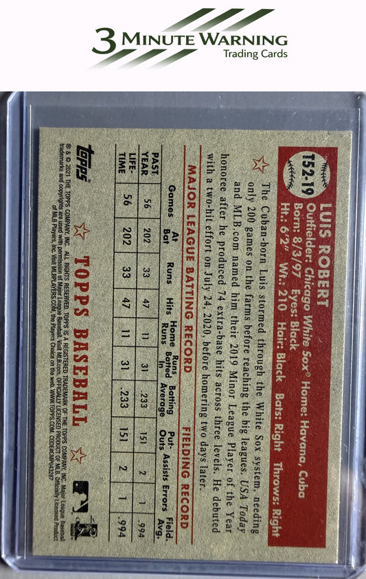 2021 Topps #T52-19 Luis Robert 1952 Topps Redux