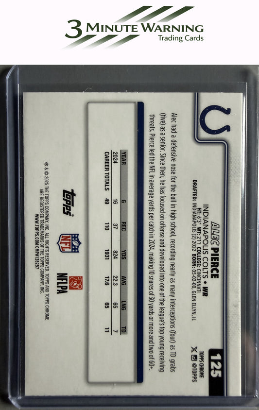 2025 Topps Chrome #125 Alec Pierce X-Fractor