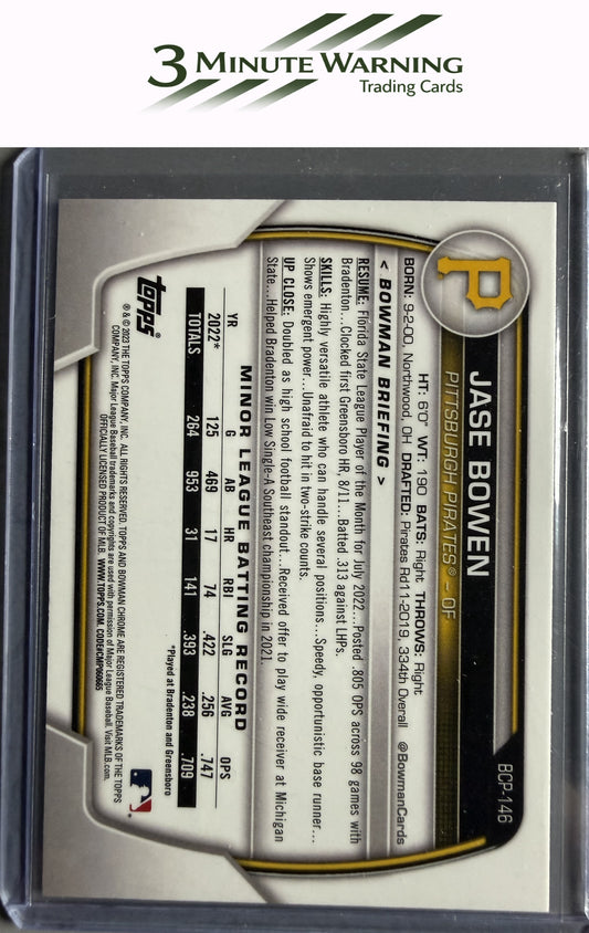 2023 Bowman #BCP-146 Jase Bowen Chrome Prospects