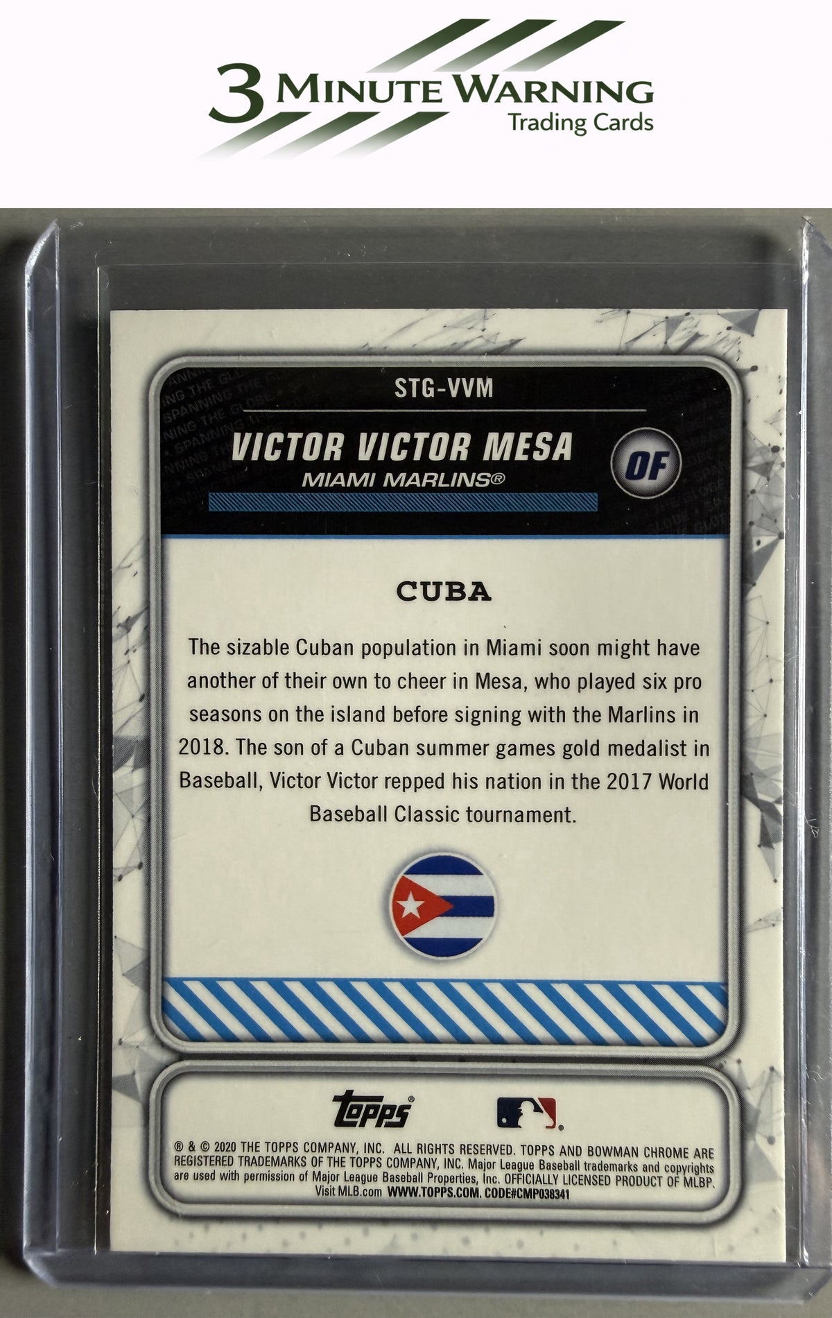 2020 Bowman #STG-VVM Victor Victor Mesa Chrome Spanning the Globe