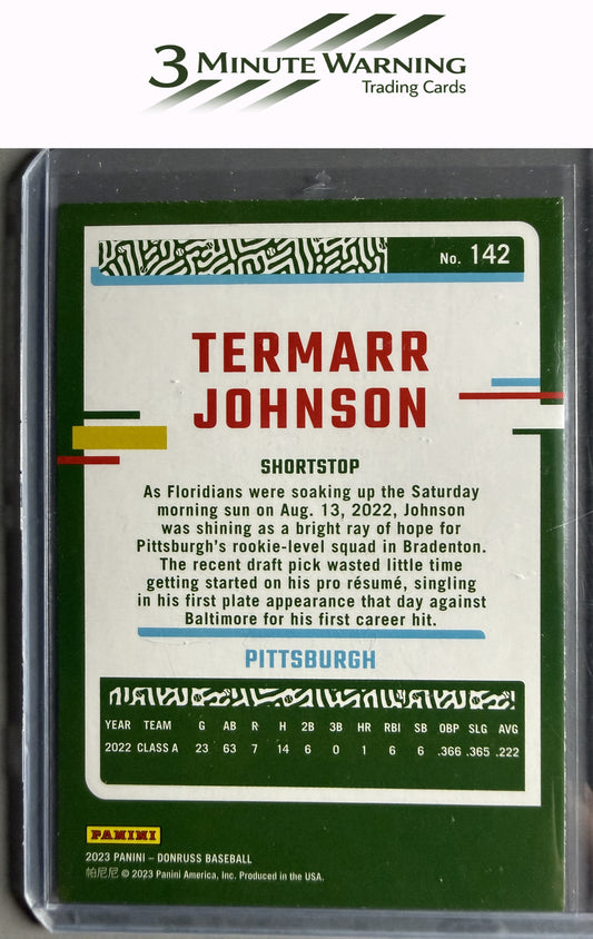2023 Donruss #142 Termarr Johnson Holo Carolina Blue