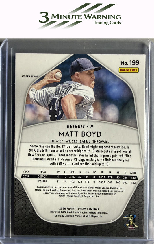 2020 Panini Prizm #199 Matt Boyd Green Prizm