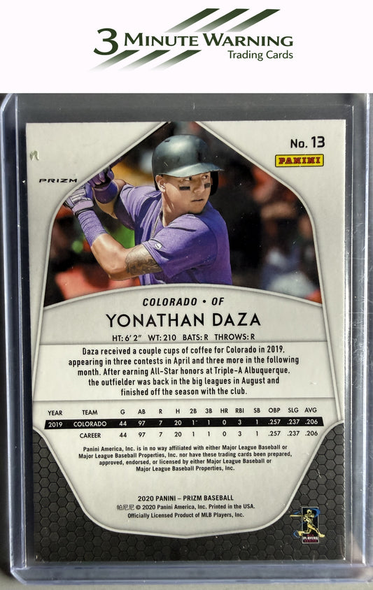 2020 Panini Prizm #13 Yonathan Daza Red, White and Blue Prizm
