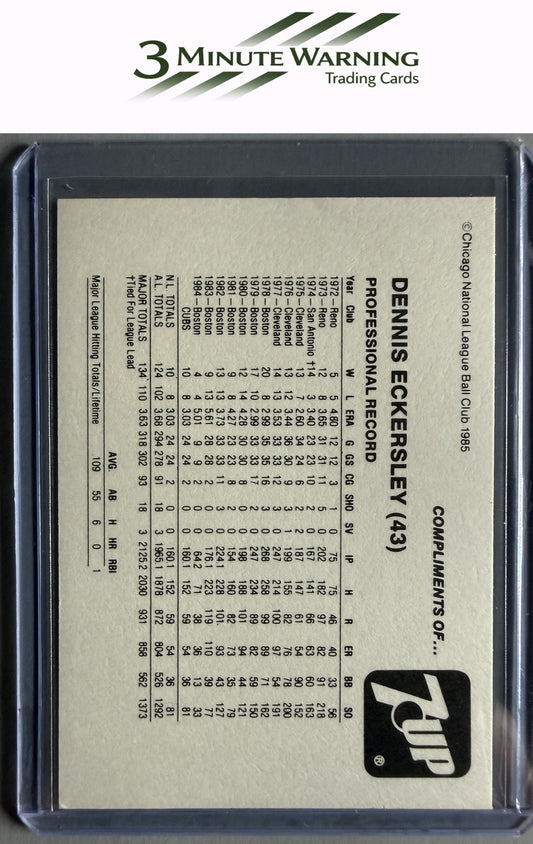 1985 7-Up Chicago Cubs SGA #NNO Dennis Eckersley