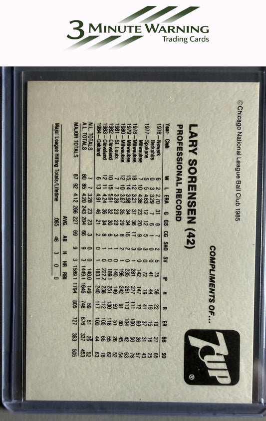 1985 7-Up Chicago Cubs SGA #NNO Lary Sorensen