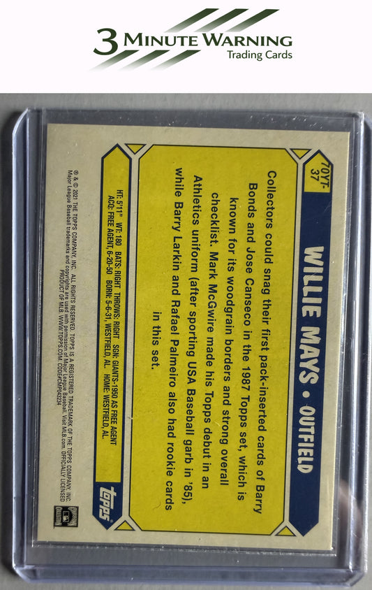 2021 Topps #70YTC-37 Willie Mays 70 Years of Topps Baseball Chrome (Series 1)