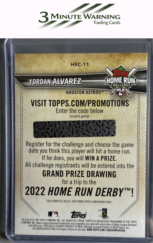 2021 Topps #HRC-11 Yordan Alvarez Home Run Challenge (Series One)