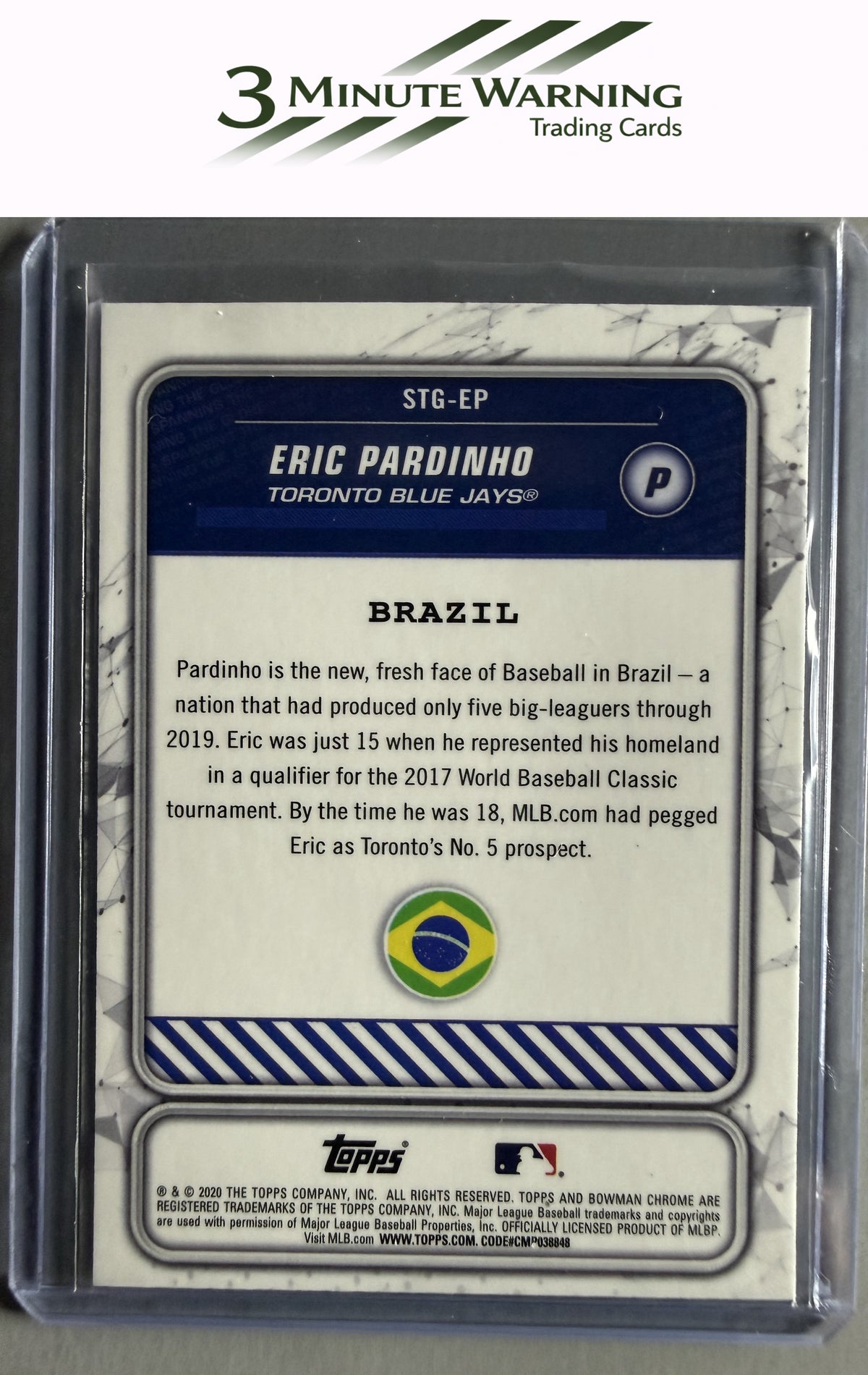 2020 Bowman #STG-EP Eric Pardinho Chrome Spanning the Globe Mojo Refractor