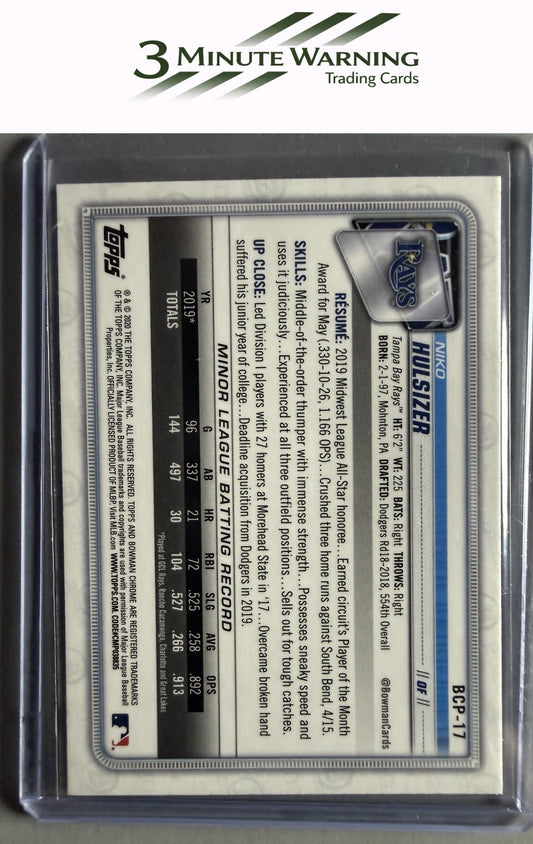 2020 Bowman #BCP-17 Niko Hulsizer Chrome Prospects Mojo Refractor