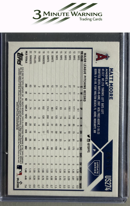 2023 Topps Update #US274 Matt Moore Mother's Day Hot Pink #/50