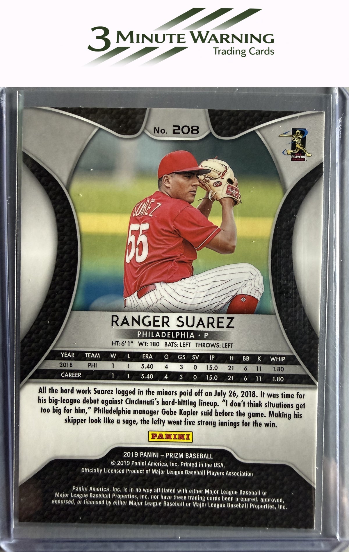 2019 Panini Prizm #208 Ranger Suarez
