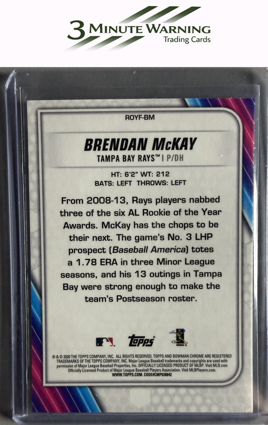 2020 Bowman #ROYF-BM Brendan McKay Chrome ROTY Favorites Mojo Refractor
