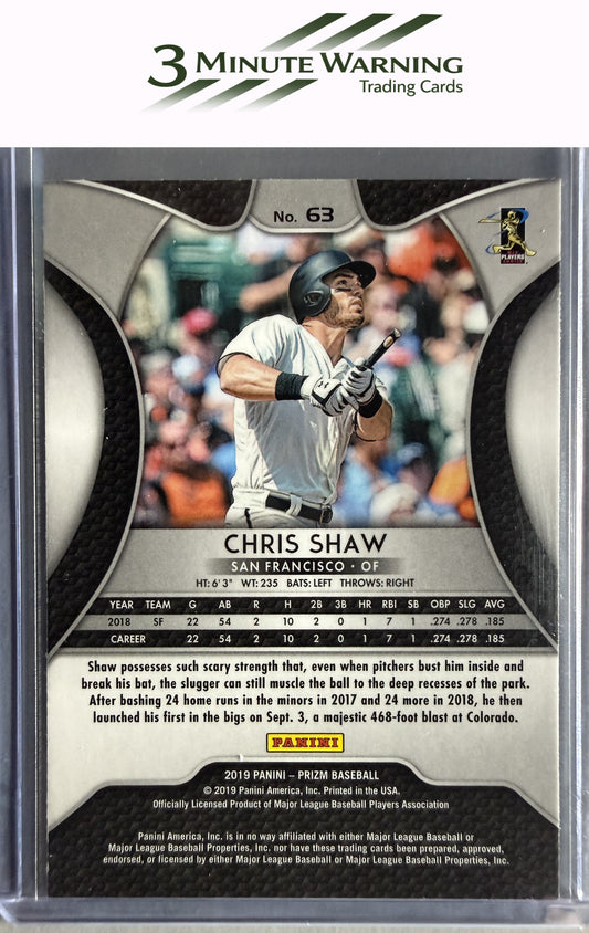2019 Panini Prizm #63 Chris Shaw