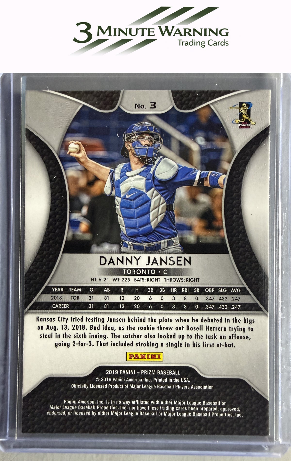 2019 Panini Prizm #3 Danny Jansen