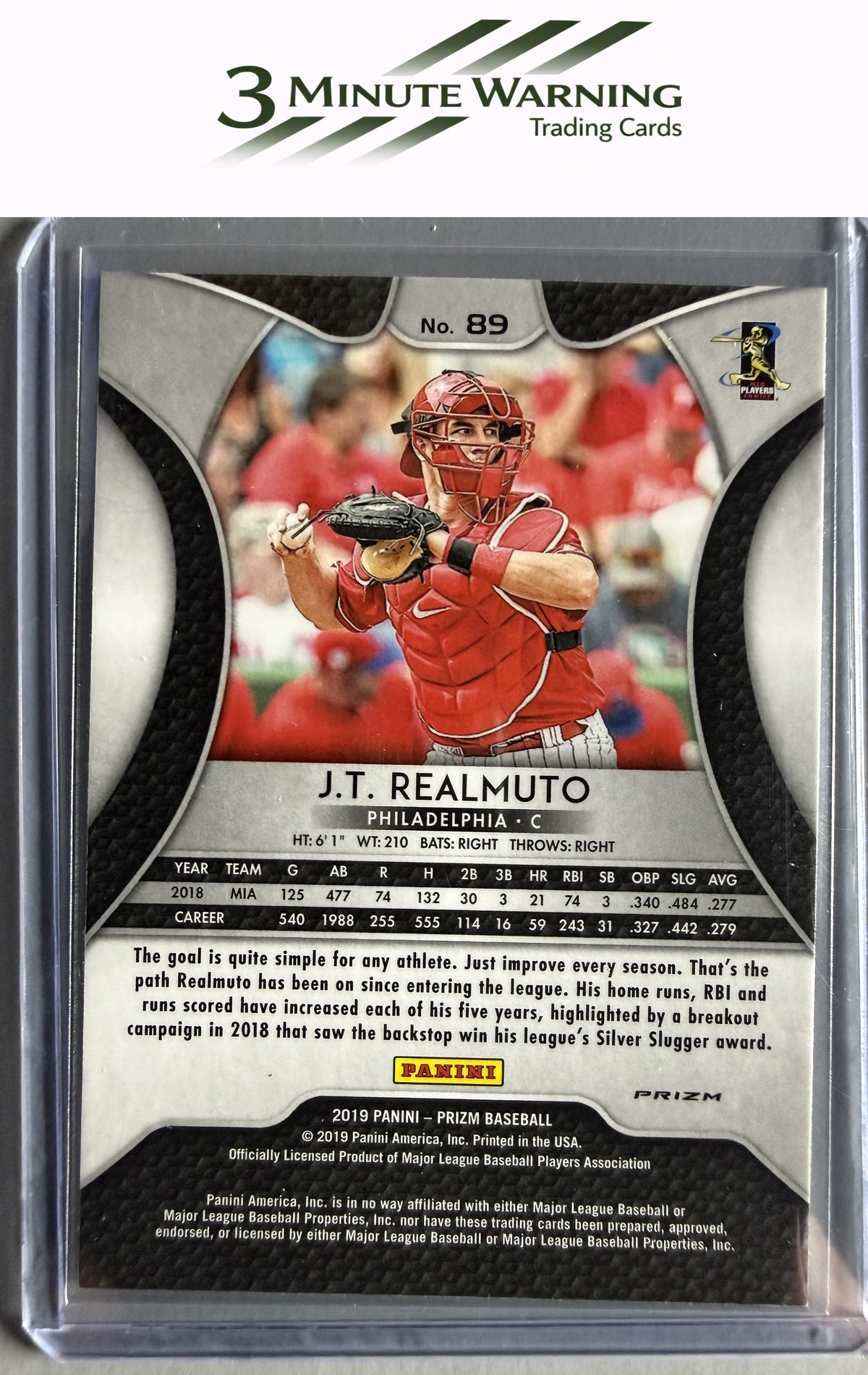 2019 Panini Prizm #89 J.T. Realmuto Red Prizm