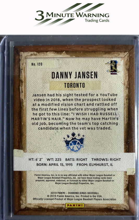 2019 Panini Diamond Kings #120 Danny Jansen Framed Blue