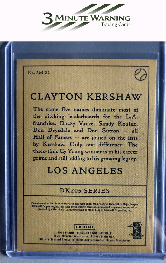 2019 Panini Diamond Kings #205-22 Clayton Kershaw DK 205
