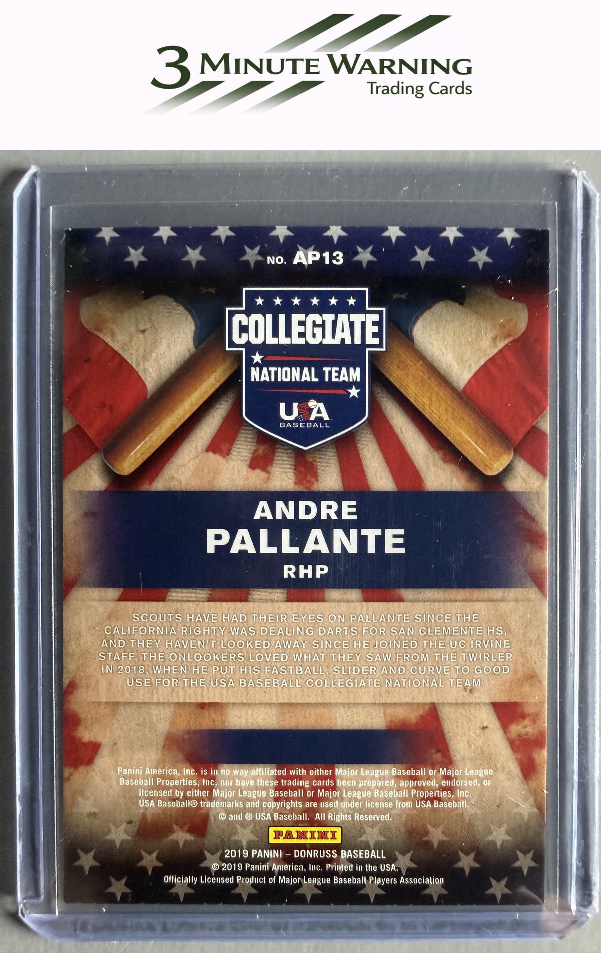 2019 Donruss #AP13 Andre Pallante American Pride Pink Fireworks