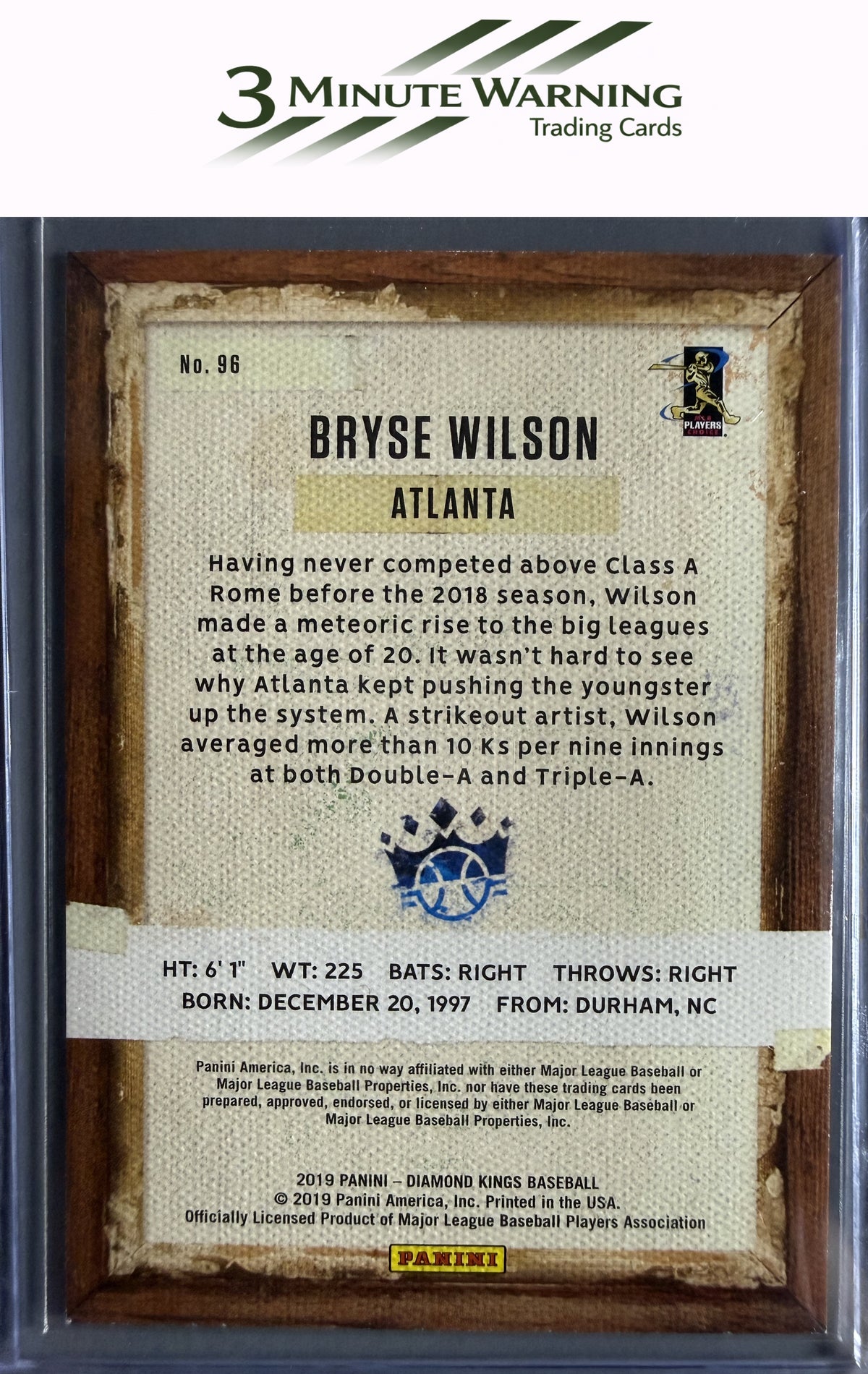 2019 Panini Diamond Kings #96 Bryse Wilson