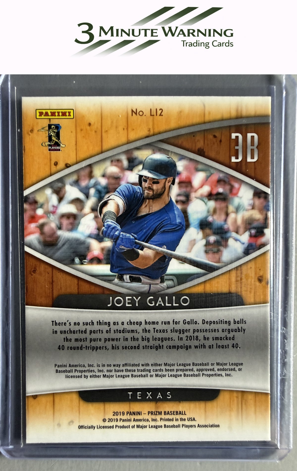 2019 Panini Prizm #LI2 Joey Gallo Lumber Inc.