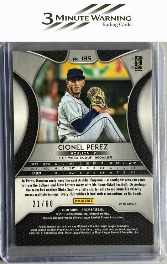 2019 Panini Prizm #185 Cionel Perez Blue Wave Prizm #/60