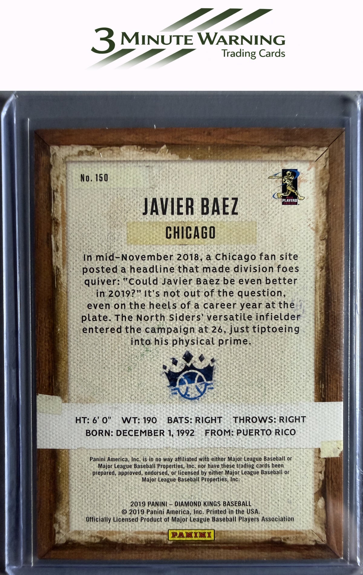 2019 Panini Diamond Kings #150 Javier Baez