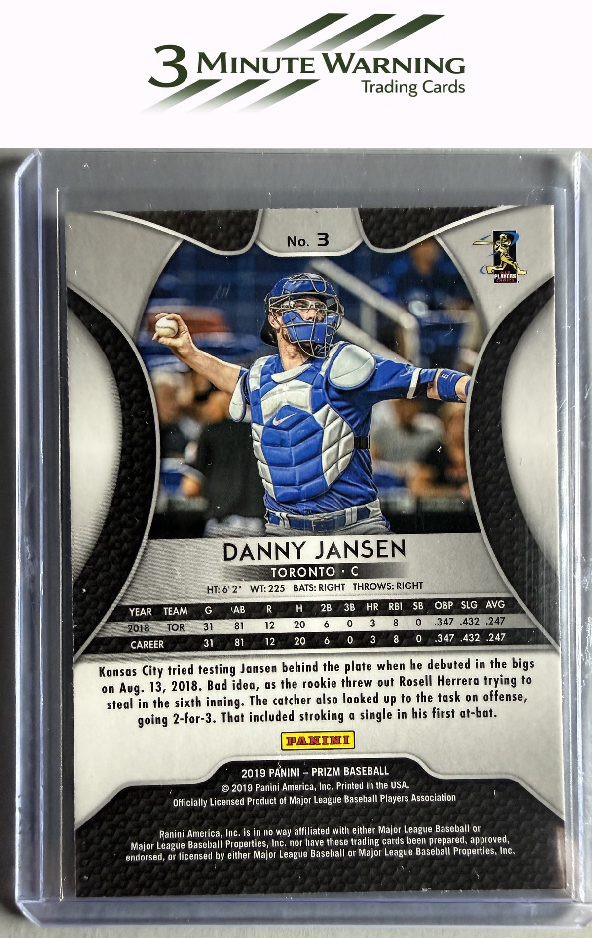 2019 Panini Prizm #3 Danny Jansen