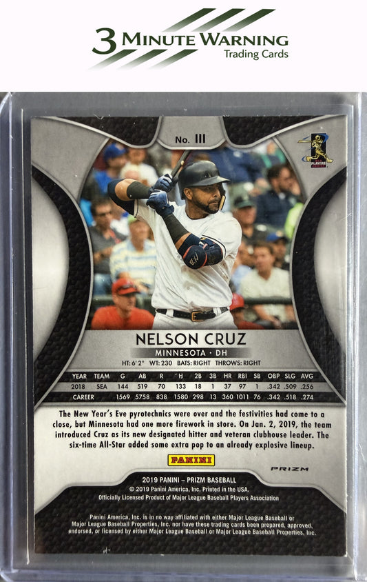 2019 Panini Prizm #111 Nelson Cruz Silver Prizm