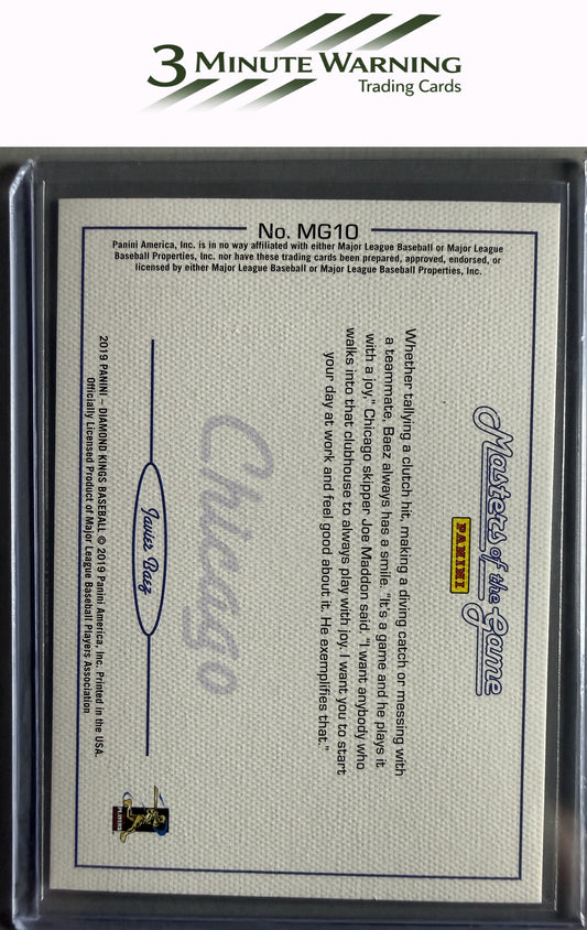 2019 Panini Diamond Kings #MG10 Javier Baez Masters of the Game