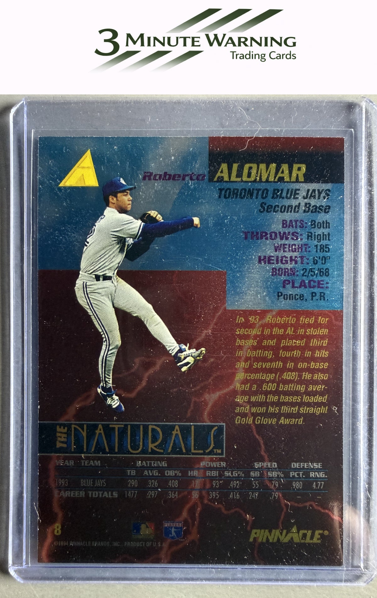 1994 Pinnacle The Naturals #8 Roberto Alomar