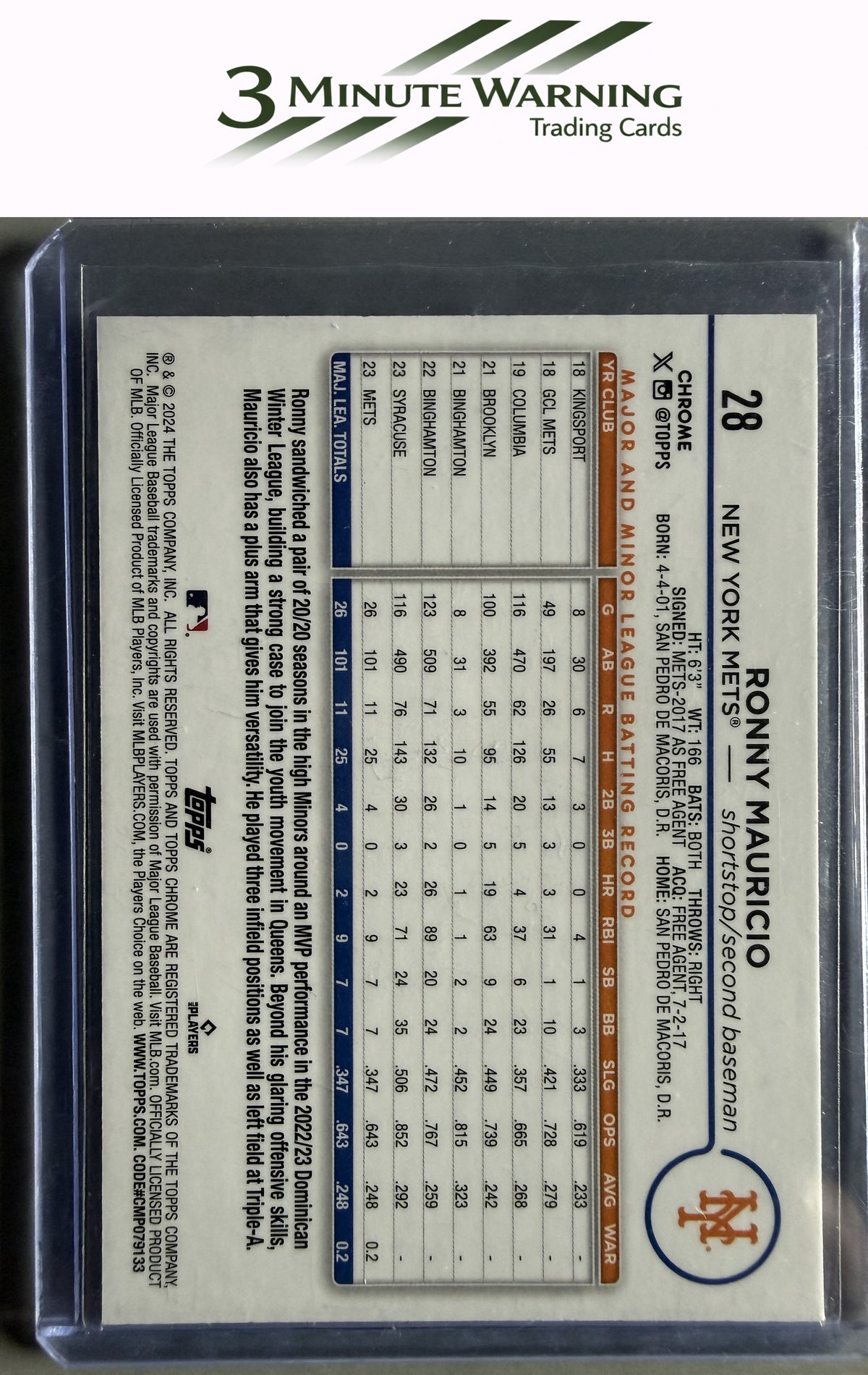 2024 Topps Chrome Logofractor Edition #28 Ronny Mauricio