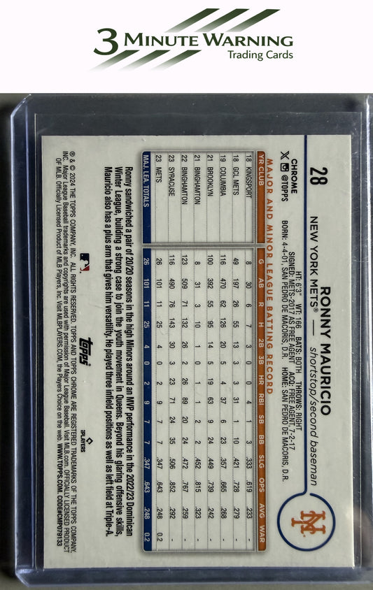 2024 Topps Chrome Logofractor Edition #28 Ronny Mauricio