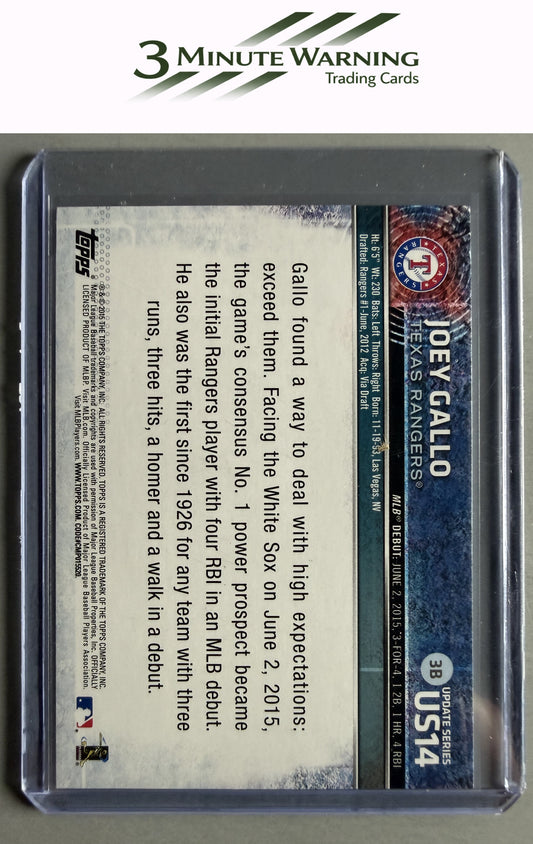 2015 Topps Update #US14 Joey Gallo